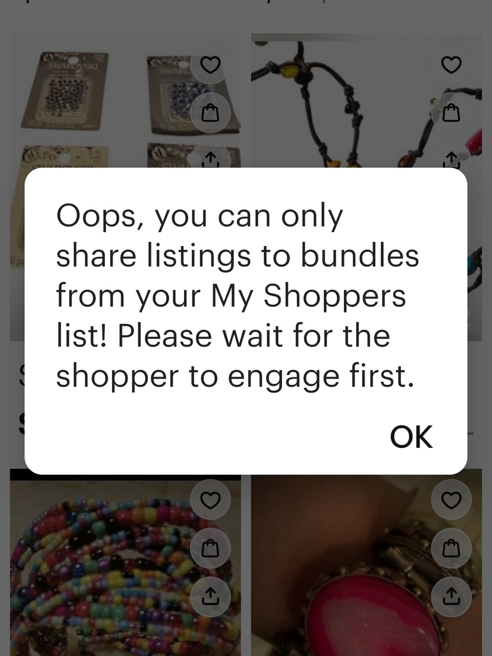 If You & I have Not Had Any Interactions,This Is The Msg I get we "Need To Share
